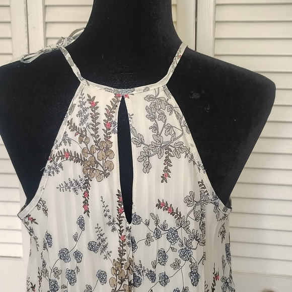 Cato Cream & Black Floral Asymmetrical Maxi Dress - Picture 8 of 14